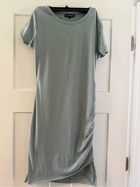 Bordeaux Seafoam Green T-Shirt Dress